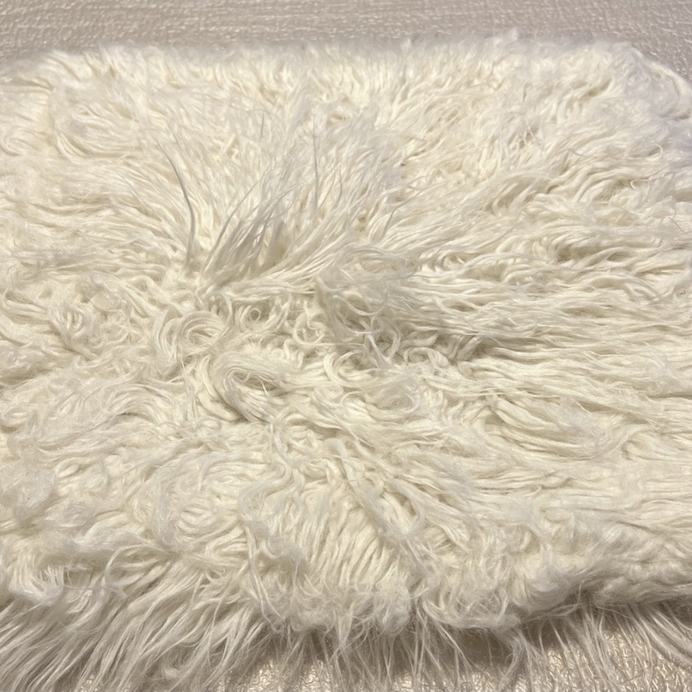 Pottery Barn Faux Fur Pillow Cover Ivory 18” x 18” Sham